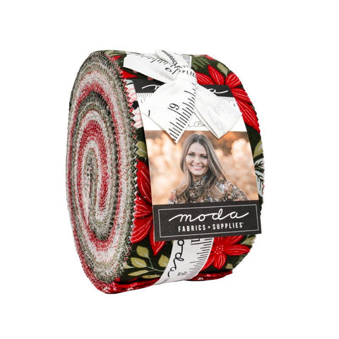 Berry and Pine 2.5-Inch Jelly Roll Rolie Polie 40 pieces - 5240JR - Moda Fabrics - Precut Bundle - Quilting Cotton Fabric