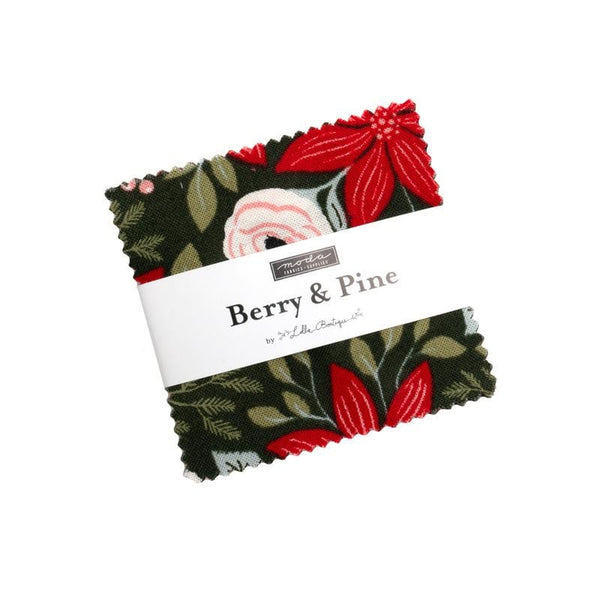 Berry and Pine Mini Charm Pack 2 1/2" Stacker Bundle - Moda Fabrics - 42 piece Precut Pre cut - Halloween Spooky - Quilting Cotton Fabric