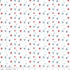 Stars & Stripes Forever Shooting Stars C15712 White - Riley Blake Designs - Star Dots Comet Patriotic - Quilting Cotton Fabric