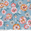 DEAL Heartsong Main C11300 Blue - Riley Blake Designs - Floral Flowers Blossoms - Quilting Cotton Fabric