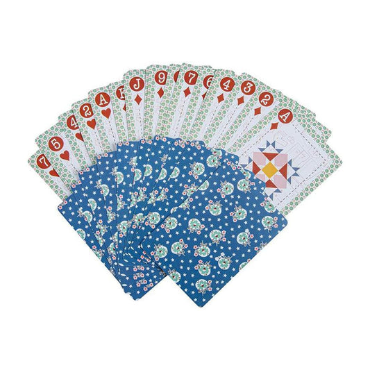 Lori Holt Home Town ST-31086 Playing Cards  - Riley Blake Designs - Bridge Size - 2 1/4" x 3 1/2" - 52 Cards