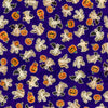 Image of the Happy Haunting Ghosts & Pumpkins Purple quilting cotton fabric by Morris Creative Group for QT Fabrics. Features pumpkins on a purple background. Cute Little Fabric Shop