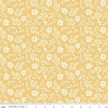 Nature's Portrait Branches C15674 Yellow - Riley Blake Designs - Sprigs Leaves Leaf  - Quilting Cotton Fabric - Licensed Product