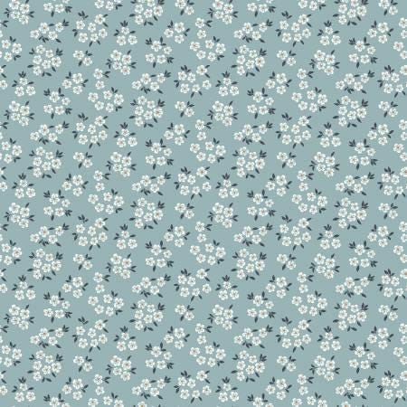 20" End of Bolt - SALE Little Swan Ditsy Floral C13742 Cornflower by Riley Blake Designs - Flowers Blossoms - Quilting Cotton Fabric