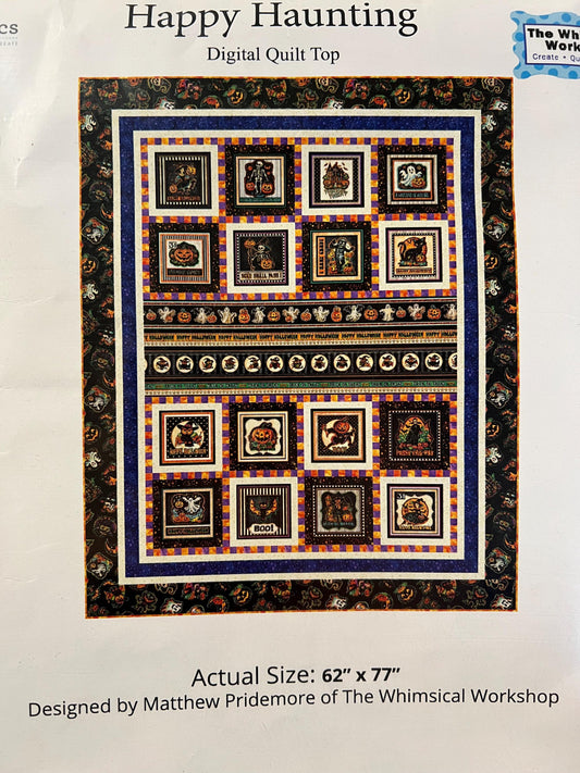 SALE A Haunting We Will Go Digital Quilt Top - Matthew Pridemore - Happy Haunting - QT Fabrics - Digital Quilt Top - Quilting Cotton