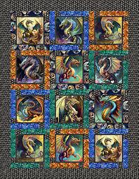 Block Talk Digital Quilt Top by Swirly Girls - Dragon Fyre - QT Fabrics - Digital Quilt Top - Quilting Cotton