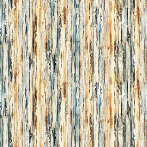 SALE MINKY Running With The Pack Bark Stripe 60" Wide 31103 Multi - QT Fabrics - Floral Flowers Bees - 100% Polyester