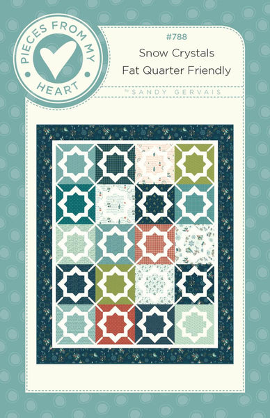 Snow Crystals Quilt PATTERN P157 by Sandy Gervais - Riley Blake Designs - INSTRUCTIONS Only - Piecing - Fat Quarter Friendly