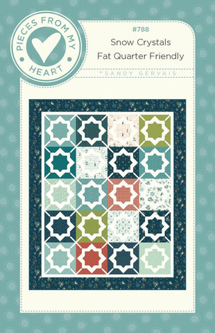 Snow Crystals Quilt PATTERN P157 by Sandy Gervais - Riley Blake Designs - INSTRUCTIONS Only - Piecing - Fat Quarter Friendly