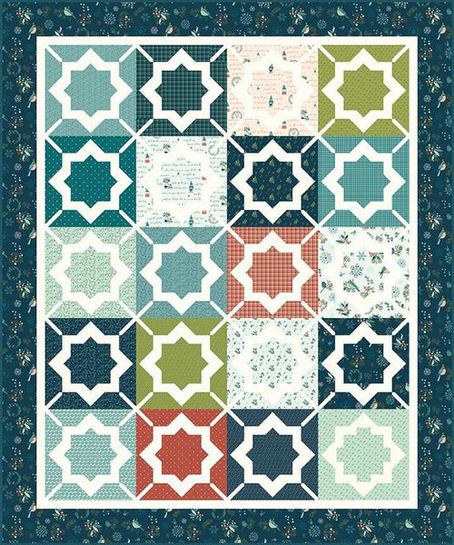 Snow Crystals Quilt PATTERN P157 by Sandy Gervais - Riley Blake Designs - INSTRUCTIONS Only - Piecing - Fat Quarter Friendly