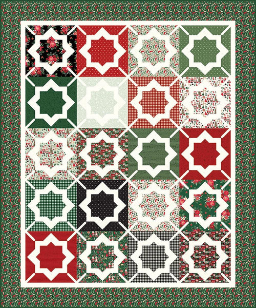 Snow Crystals Quilt PATTERN P157 by Sandy Gervais - Riley Blake Designs - INSTRUCTIONS Only - Piecing - Fat Quarter Friendly