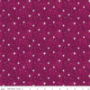 Image of the Come Let Us Adore Him Stars Wine quilting cotton fabric. Features stars on a burgundy background. Cute Little Fabric Shop