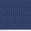 Image of the Come Let Us Adore Him Tonal Navy quilting cotton fabric. Features plaid on a blue background. Cute Little Fabric Shop