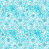 3-Yard Cut - DEAL Enchanted Flower Tonal WIDEBACK 30763 Aqua Q - QT Fabrics - 108" - Floral Blossoms - Quilting Cotton Fabric