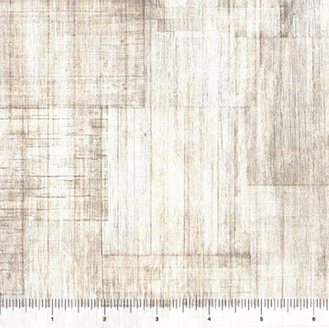 2 yard 33" End of Bolt - Into the Woods Wood Texture Blender WIDE Back 30840 Birch E - QT Fabrics - 107/108" Wide - Quilting Cotton Fabric