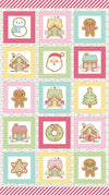 Gingerbread Kisses Gingerbread Friends Panel P16447 - Riley Blake Designs - Christmas Patchwork - Quilting Cotton Fabric