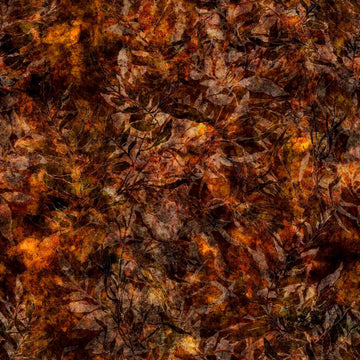 Running With The Pack Foliage Blender 31104 DK Brown A - - QT Fabrics - Leaves Leaf Branches Trees - Quilting Cotton Fabric