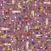 Image of the Cork & Barrel Everything Wine Mauve quilting cotton fabric by Morris Creative Group for QT Fabrics. Features wine icons on a purple background. Cute Little Fabric Shop