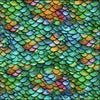 MINKY Prints Green Dragon Scales 60" Wide 31156 - QT Fabrics - Fantasy - 100% Polyester