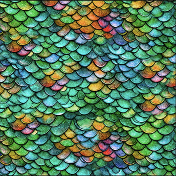 MINKY Prints Green Dragon Scales 60" Wide 31156 - QT Fabrics - Fantasy - 100% Polyester