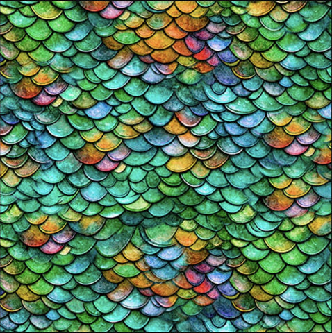 MINKY Minky Prints Dragon Scales 60" Wide 31156 Green G - QT Fabrics - Fantasy Dragon Scale  - 100% Polyester