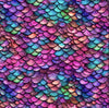 MINKY Minky Prints Dragon Scales 60" Wide 31156 Pink/Turquoise P - QT Fabrics - Fantasy Dragon Scale  - 100% Polyester