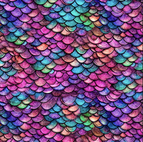 MINKY Minky Prints Dragon Scales 60" Wide 31156 Pink/Turquoise P - QT Fabrics - Fantasy Dragon Scale  - 100% Polyester
