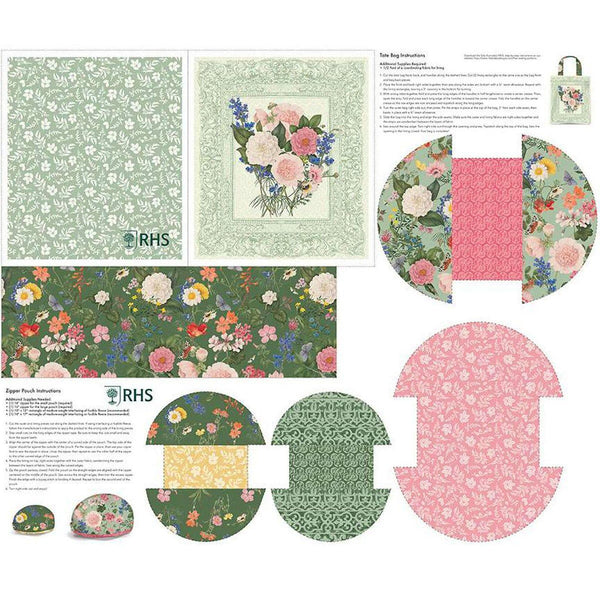 Nature's Portrait Apron Panel PD15677 by Riley Blake - DIGITALLY PRINTED - Flowers Floral - Cotton Fabric - Licensed Product