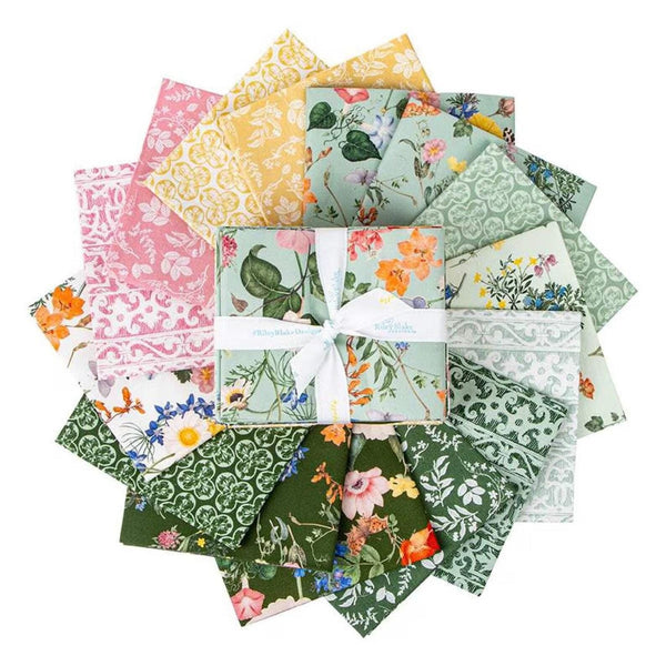 Nature's Portrait Fat Quarter Bundle 15 pieces - Riley Blake - Precut - Flowers Floral - Quilting Cotton Fabric - Licensed Product