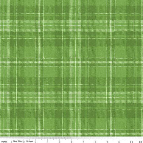 SALE Classic Christmas Plaid C16285 Green by Riley Blake Designs - Lines Stripe Striped - Quilting Cotton Fabric