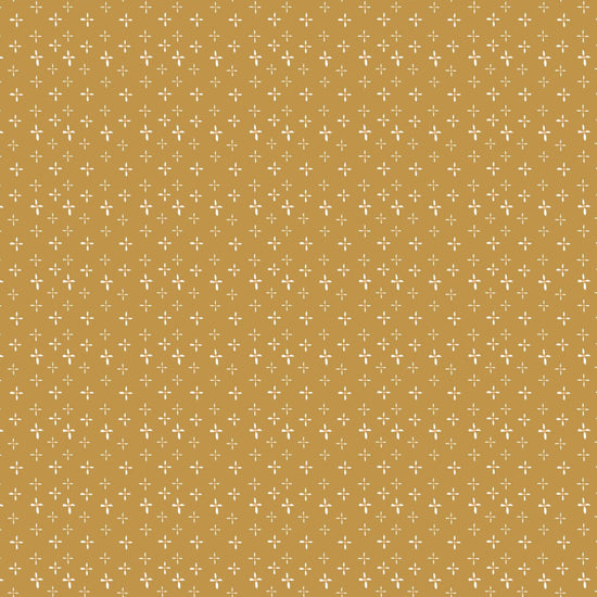 Image of the Honey Locust Daisies Honeycomb quilting cotton fabric by Riley Blake Designs. Features flowers on a yellow background.