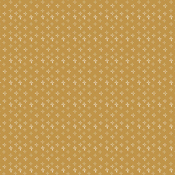 Image of the Honey Locust Daisies Honeycomb quilting cotton fabric by Riley Blake Designs. Features flowers on a yellow background.