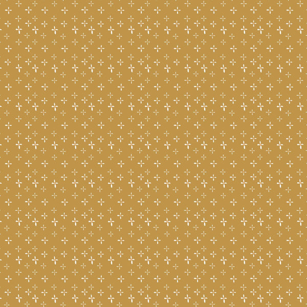 Image of the Honey Locust Daisies Honeycomb quilting cotton fabric by Riley Blake Designs. Features flowers on a yellow background.
