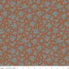 Image of the Honey Locust Hydrangeas Saddle quilting cotton fabric by Riley Blake Designs. Features flowers on a brown background