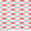 Image of the Love Notes Plaid Apricot quilting cotton fabric by Riley Blake Designs. Features stripes on a pink background. Cute Little Fabric Shop