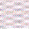 Image of the Love Notes Plaid Pink quilting cotton fabric by Riley Blake Designs. Features plaid on a pink background. Cute Little Fabric Shop