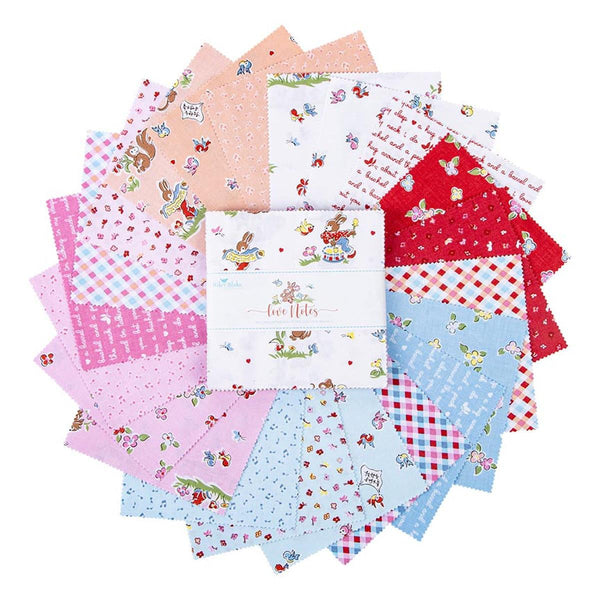 SALE Love Notes Charm Pack 5" Stacker Bundle - Riley Blake Designs - 42 piece Precut Pre cut - Floral Flowers - Quilting Cotton Fabric