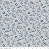 Image of the 8 Nights, 8 Lights Dreidel Toss Silver quilting cotton fabric by Riley Blake Designs. Features dreidels on a gray background. Cute Little Fabric Shop