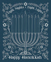 DEAL 8 Nights, 8 Lights Happy Hanukkah Panel P16424 - Riley Blake Designs - Happy Hanukkah Menorah - Quilting Cotton Fabric