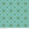 Image of the First Blooms Medallions Glacier quilting cotton fabric by Riley Blake Designs. Features flowers on a mint background. Cute Little Fabric Shop