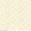 Image of the First Blooms Mini Blooms Vanilla quilting cotton fabric by Riley Blake Designs. Features flowers on a cream background. Cute Little Fabric Shop