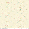 Image of the First Blooms Mini Blooms Vanilla quilting cotton fabric by Riley Blake Designs. Features flowers on a cream background. Cute Little Fabric Shop