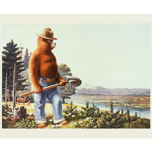 Friends of Smokey Bear Panel PD16507 - Riley Blake - DIGITALLY PRINTED Fabric - Licensed Product