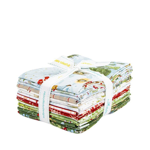 SALE Santa's Tree Farm Fat Quarter Bundle 15 pieces - Riley Blake Designs - Pre cut Precut - Christmas - Quilting Cotton Fabric
