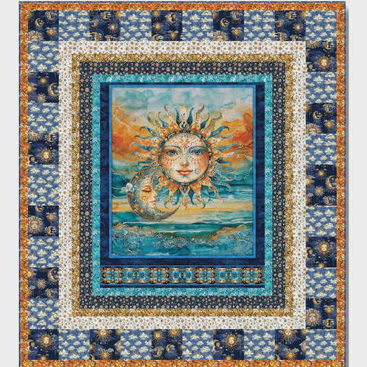 SALE Celestial Dance Digital Quilt Top - The Whimsical Workshop - Bohemian Sunrise - QT Fabrics - Digital Quilt Top - Quilting Cotton