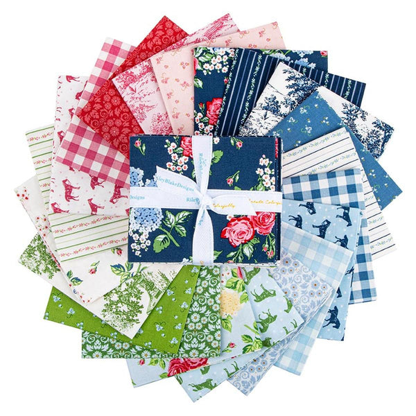 Bluegrass Charm Fat Quarter Bundle 21 pieces - Riley Blake Designs - Pre cut Precut - Floral - Quilting Cotton Fabric