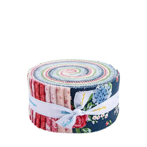 Bluegrass Charm 2.5 Inch Rolie Polie Jelly Roll 40 pieces - Riley Blake Design - Precut Pre cut Bundle - Quilting Cotton Fabric