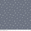Image of the Cozy Bebe Stars Blue quilting cotton by Riley Blake Designs. Features stars on a blue background. Cute Little Fabric Shop