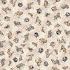 DEAL Running With The Pack Tossed Wolves 31101 Cream E - - QT Fabrics - Wolf Outdoor Animals - Quilting Cotton Fabric