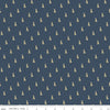 Image of the Emma Hartfield Family Crest Navy quilting cotton fabric by Riley Blake Designs. Features animals on a blue background. Cute Little Fabric Shop